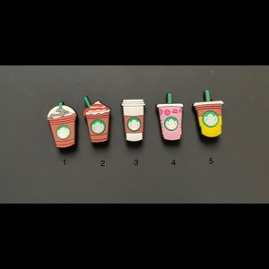 Starbucks crocs charms